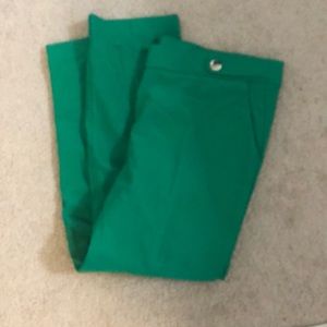 Green crop dress pants